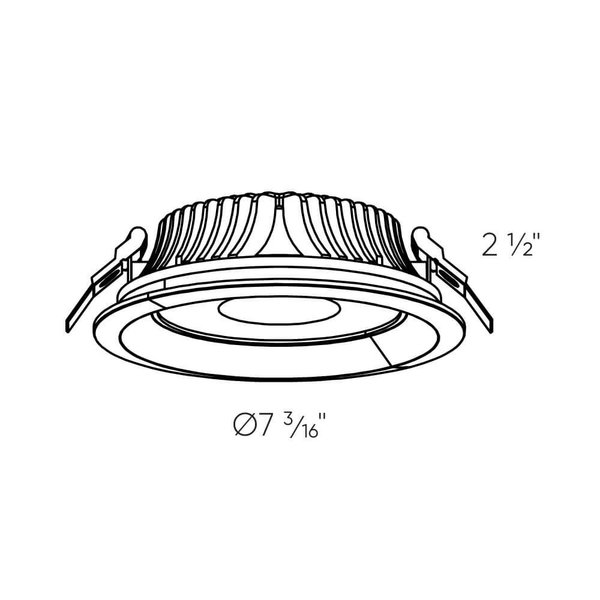 Dals Lighting Hilux 6-Inch High Powered LED Commercial Down Light 277V/347V HPD6-CC-V-WH